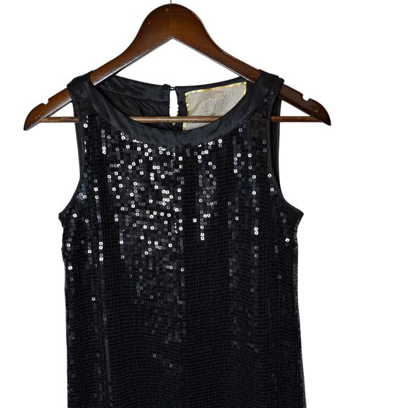 For Love and Liberty Johnny Was Sequin Mini Dress Black Sleeveless size XS - Picture 2 of 6